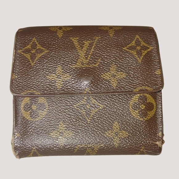 Louis Vuitton Monogram Canvas Vintage Small Fold Wallet Snap Closure Unisex - Picture 4 of 13